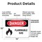 Signmission Flammable Gas Danger Sign, Plastic, 14in W x 10in L, 2PK OS-2PACK-DS-P-1014-L-2011 - alternate 5